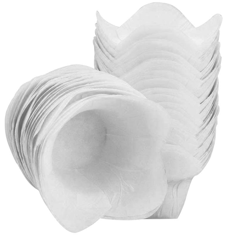 

100 шт. формочки для кексов в стиле лотоса, бумажные стаканчики для кексов в виде тюльпана, маслостойкая обертка для торта, формы для выпечки, кондитерские инструменты белый