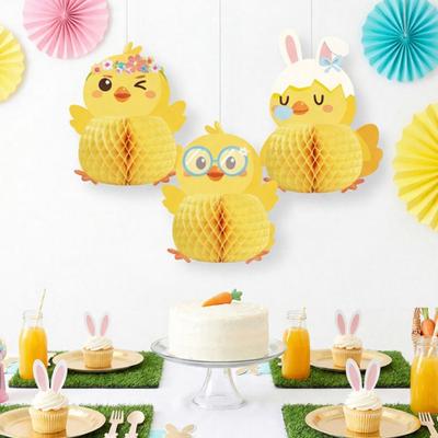 Honeycomb Ball Easter Ornament Paper Decorative Hanging Decoration Holiday Parties Indoor Outdoor Festive Atmosphere Decor