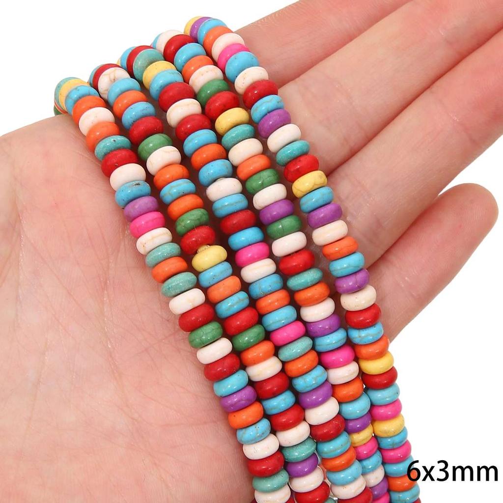 Synthetic Colour Turquoise Various Shapes of Colour Beads For Handmade Bracelet Necklace Keychain DIY Craft Jewelry Making Accessories