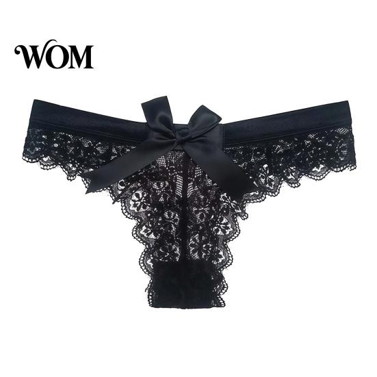 Charming See-through Thong Women's Sexy Sheer Lace Thong, Cheeky See Through Underwear, Soft Comfortable Panties High Waist T Back Stretch with