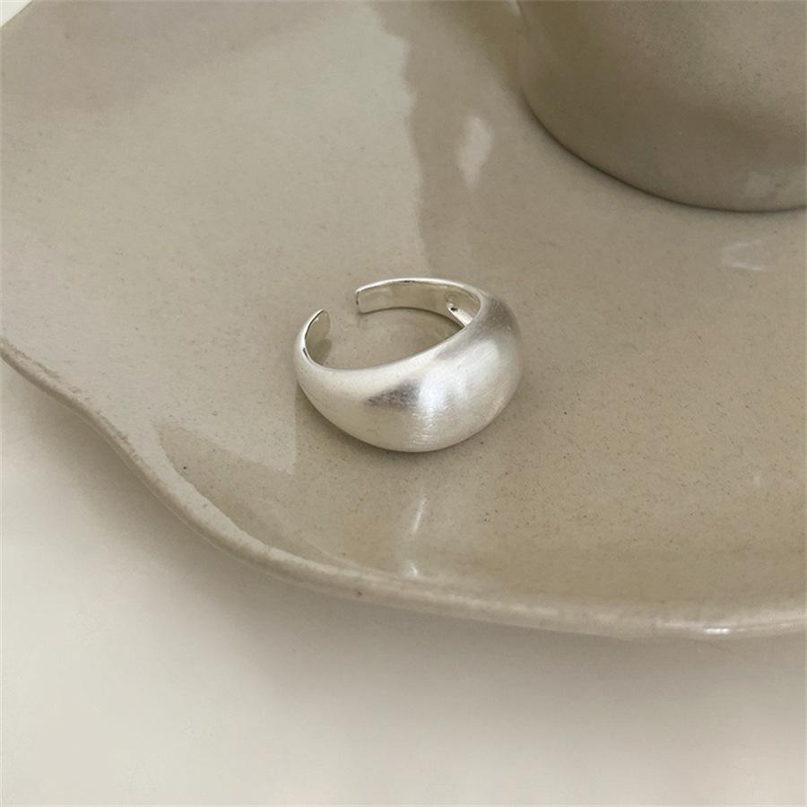 Изящное серебряное матовое простое кольцо, кольцо без потускнения, простое открытое кольцо на указательный палец.