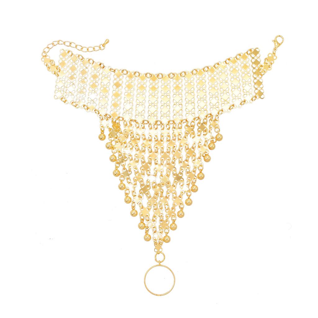 Bohemian Vintage Hollow Flower Finger Bracelet for Women Festival Turkish Slave Bracelets Beach Gypsy Tribal Bangle Sexy Jewelry