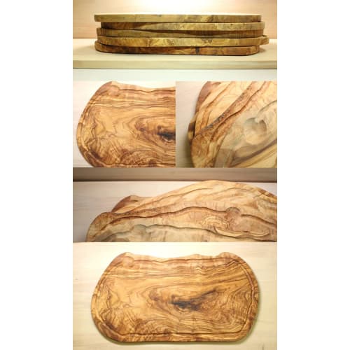 General Olive Wood Cutting Board, Solid Wood, Grooved, Olive, 50cm, GOWGB028