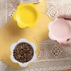 High Footed Ceramics Flower Cat Bowl Plate Prevent Tipping Over Cat Food Bowl Water Plateprotecting Cervical Spine Pet Bowl