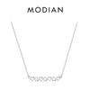 MODIAN 3 Color Hearts Fashion Necklace Solid 925 Sterling Silver Romantic Love Chain Necklaces For Women Wedding Jewelry Gifts