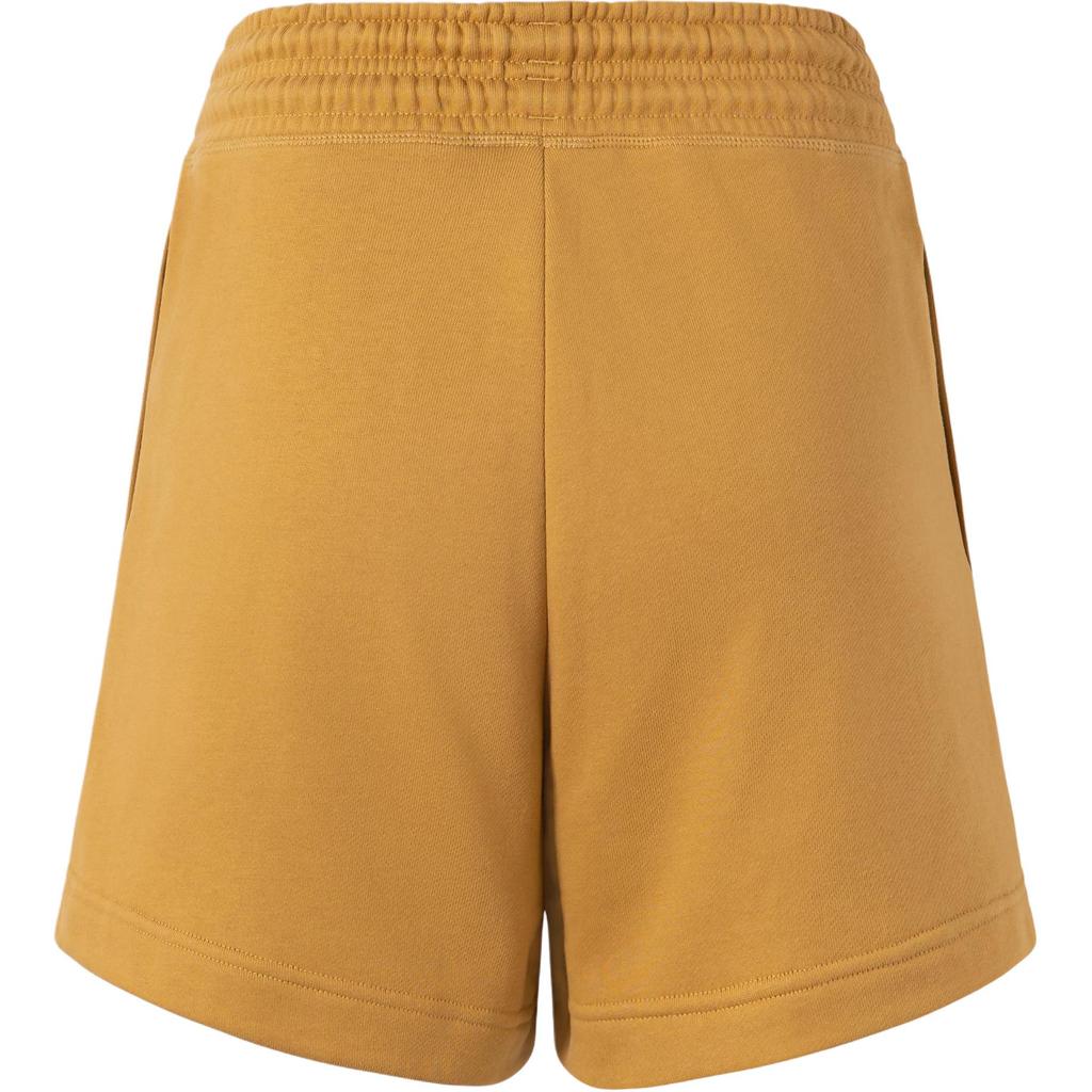 Adidas Truecasuals Terry Shorts Mid Waist Solid Color Comfortable Lace-Up Three-Quarter Casual Shorts Women shorts Sand-Brown IZ4948