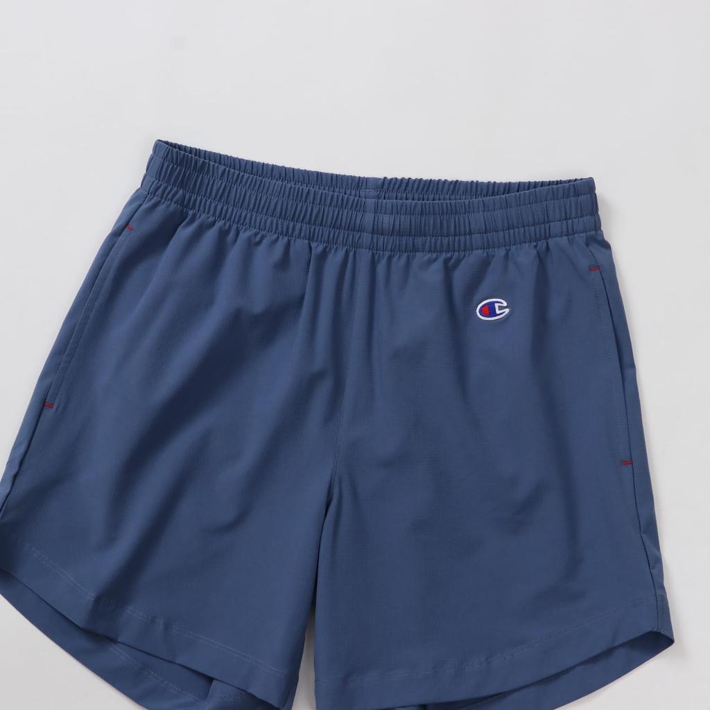 Champion Sports Shorts Stretch Shorts with Windsor Blue Women's CW-BS501, One-Point Logo,