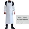 TPU Waterproof Food Processing Apron with Sleeves