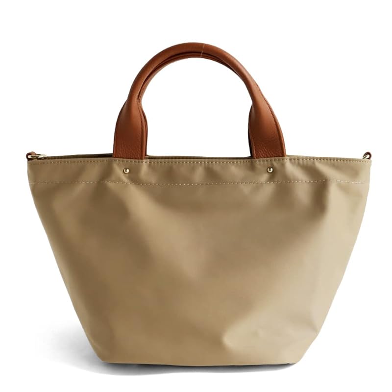 

[VITAFELICE] Vita Felice genuine leather handle 2way mini nylon tote bag ladies vinb-9r010z (light beige)