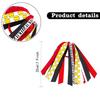 Soccer Ponytail Holders for Women Red Black Glitter Hair Ribbons Streamer Soccer Elastic Hair Ties Band Scrunchies Game Day