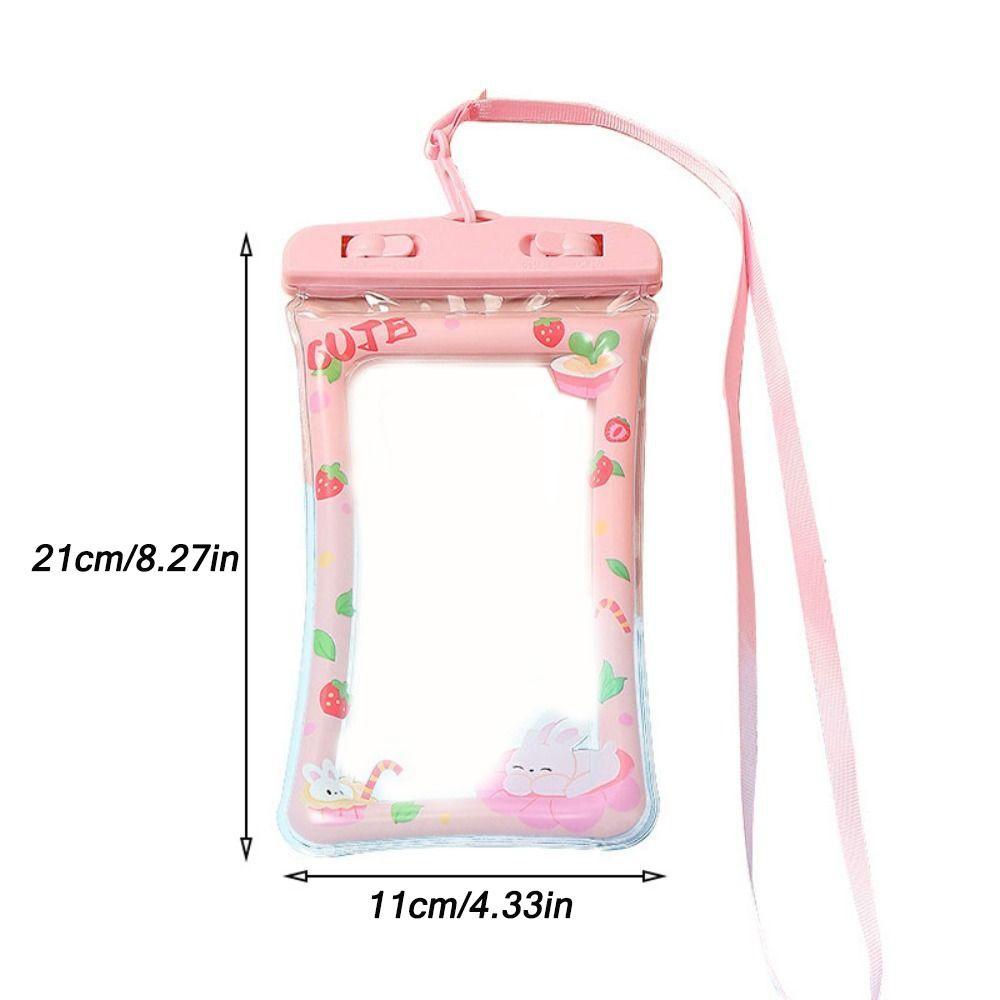 Touch Screen Compatible Waterproof Phone Bag Transparent Airbag Protection Phone Protection Sleeve Dust Seal Cartoon