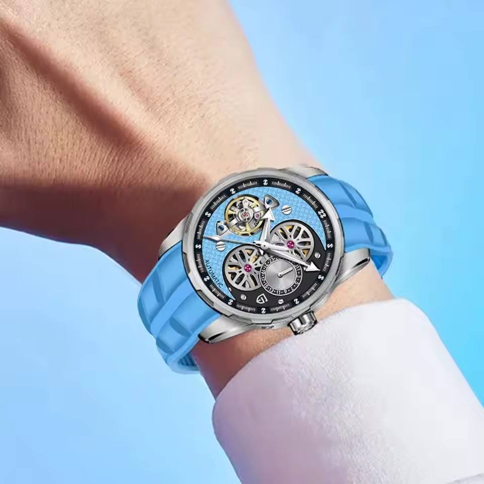 PAGANI DESIGN Brandneue Tourbillon Herren Mechanische Uhr Luxus 100M Wasserdicht Saphirglas Skelett Automatikuhr für Herren