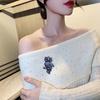 Yousheng Brooch Owl Shape Sparkling Rhinestones Inlay Metal Pin with Black Eye Embellishment Compact Portable Accessory Coats Bags Hats Jewelry