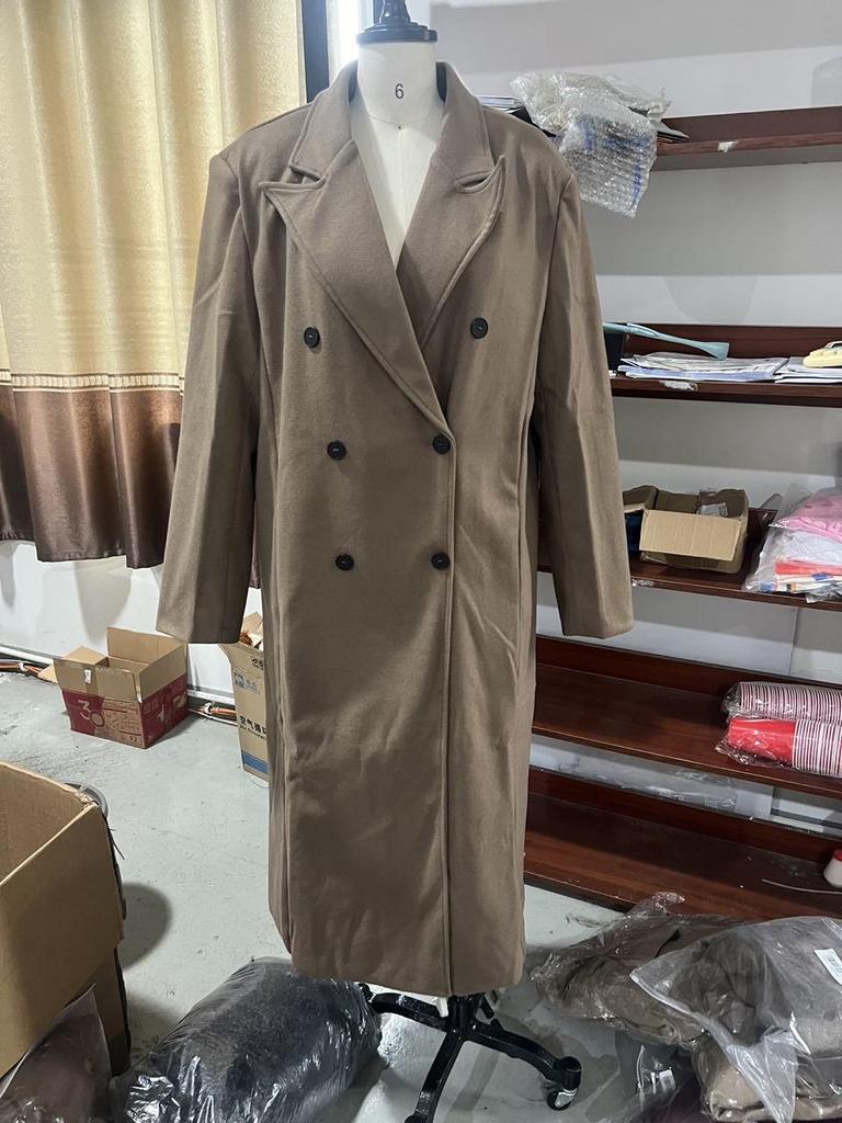 Women's Wool Coat - 2024 Autumn/Winter Collection, Commuter Style with Suit Collar