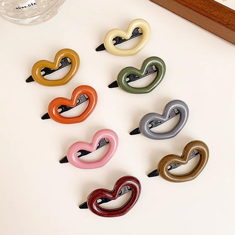 4Pcs Forehead Hair Clip Child Size Loveful Side Parted Fringe Clip Hairpin Invisible Duckbill Clip Mordani Color for Girls Jewelry