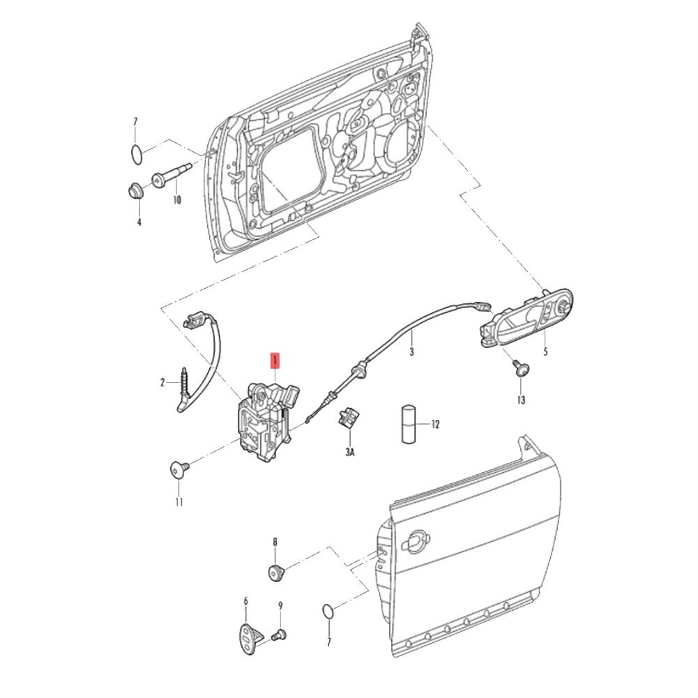 5K2837016B Front Right Door Lock Actuator Car Door Lock Actuator For VW Golf Jetta Beetle Polo Skoda Seat 2009- Blackwhite Right