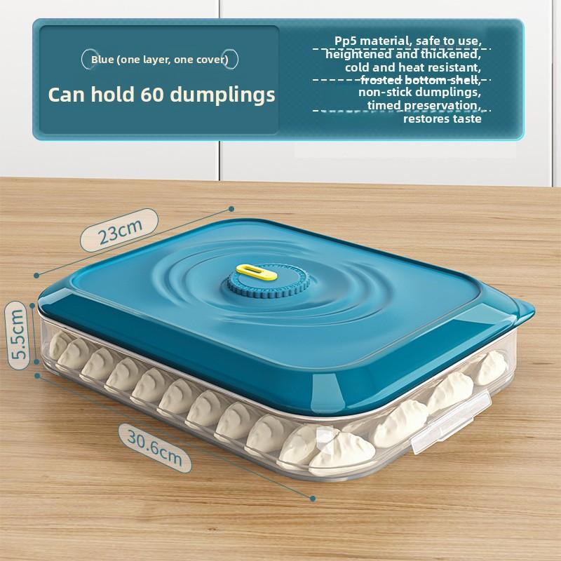 Dumpling Storage Box, Refrigerator Freezer, Food Grade Dumpling Quick Freezing Box, Sealed Plastic Preservation Box