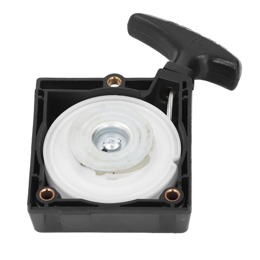 Black Recoil Pull Starter Wheel Core Plastic Pull Starter Assembly Aluminum Gasket Thick Housing for TH43 TH43D TH48