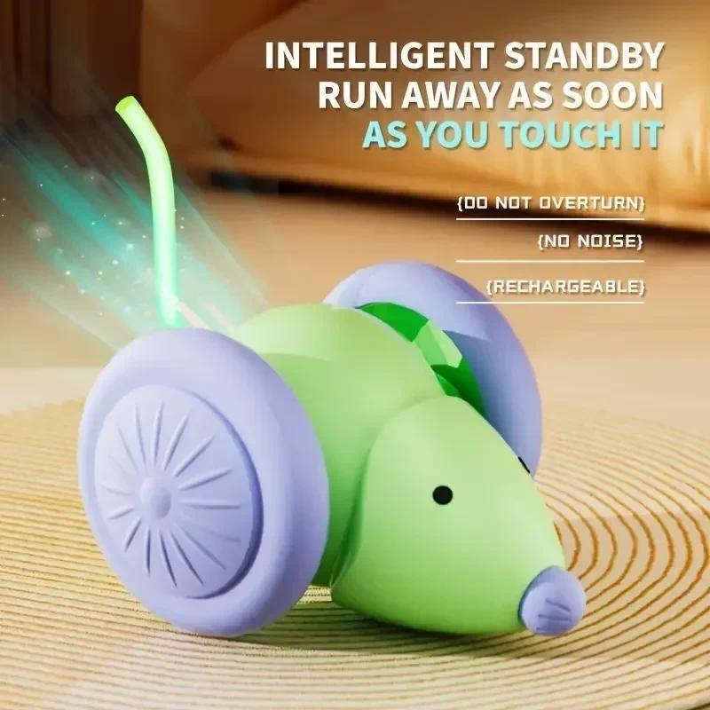 Pet Toys Interactive Cat Toy Electric Mouse Car - Automatic Teaser with Intelligent Obstacle Avoidance Pet Products Smart Toy Ball Puppy Kitten Gift