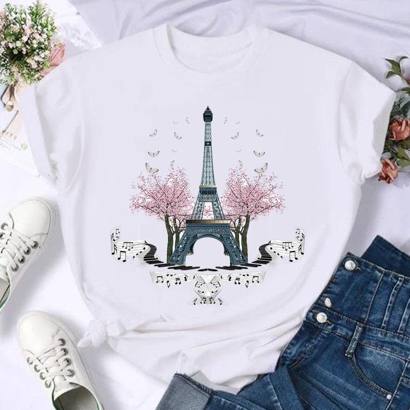 Short Sleeve Moon Vintage Lovely Style Fashion Summer Women Print T Shirt Female Casual Top Tshirts Cartoon Graphic Tee T-Shirt