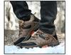 Men's Waterproof Winter Hiking Boots with Fleece Lining, Non-Slip, Wear-Resistant, Durable Outdoor Shoes for Construction and Labor Protection.