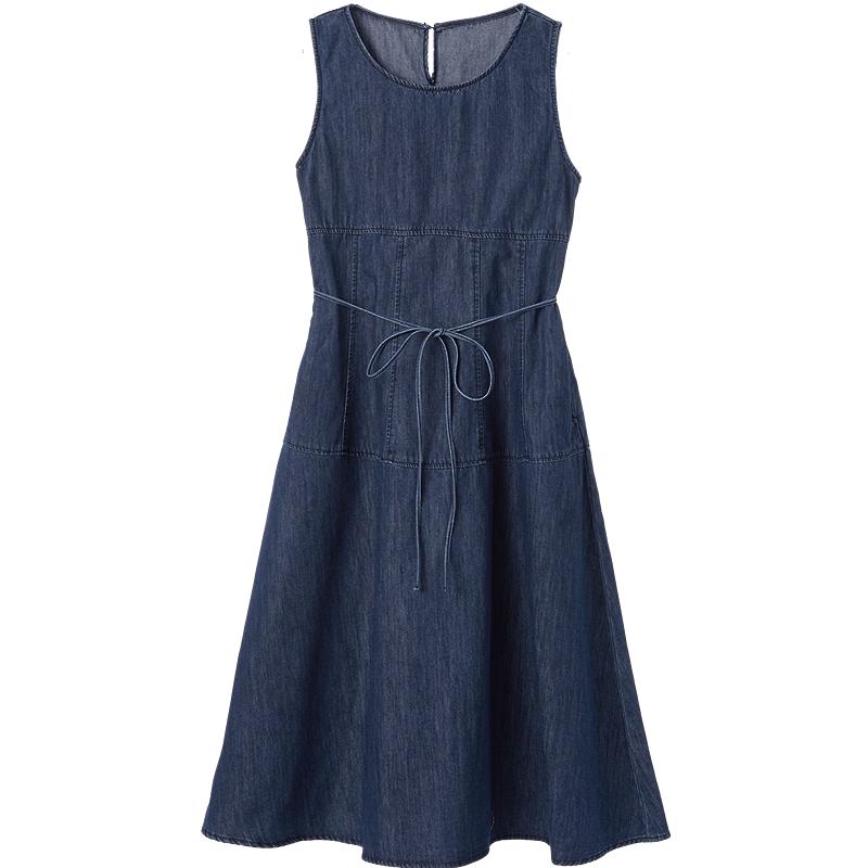 Betu Women s Sleeveless Denim Midi Dress M