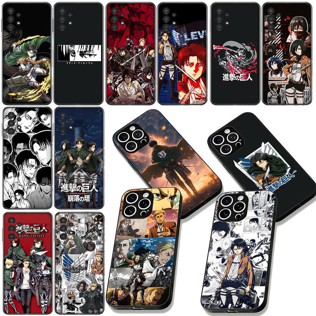 Eren Jaeger Levi Attack on titan Phone Cover for Apple iPhone 16 17 Air 14 15 Pro Max Plus 16+ 16E 14+ ProMax Protective Case