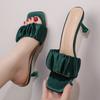 Slippers Women 2025 Summer Luxury Casual Slippers Rubber Flip Flops Butterfly Knot Heeled Fashion Mules Slides Chausson Femme