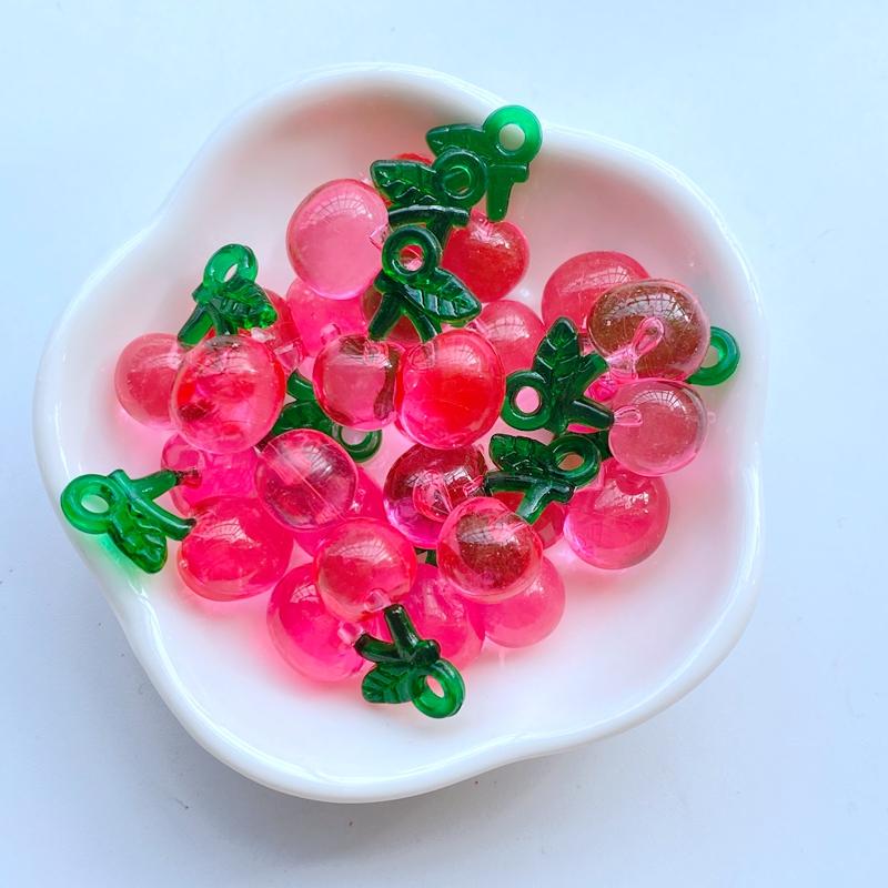 10Pcs New Cute Mini Strawberry Cherry Flat Back Resin Scrapbooking DIY Jewelry Craft Decoration Accessories