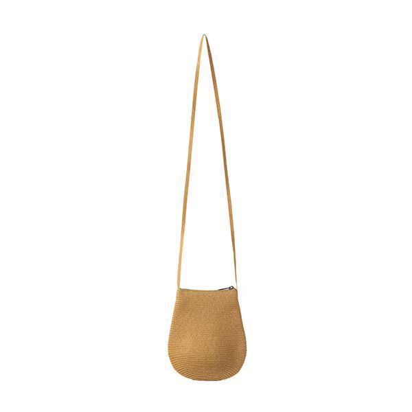 

Summer new fresh and sweet luggage leather bucket bag knitted women s shoulder bag