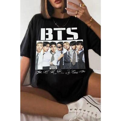 BTS Army Graphic T-shirt Men Women Kpop Graphic Short Sleeve Streetwear Y2k Oversized Casual Loose High Quality Top Female Male Clothing