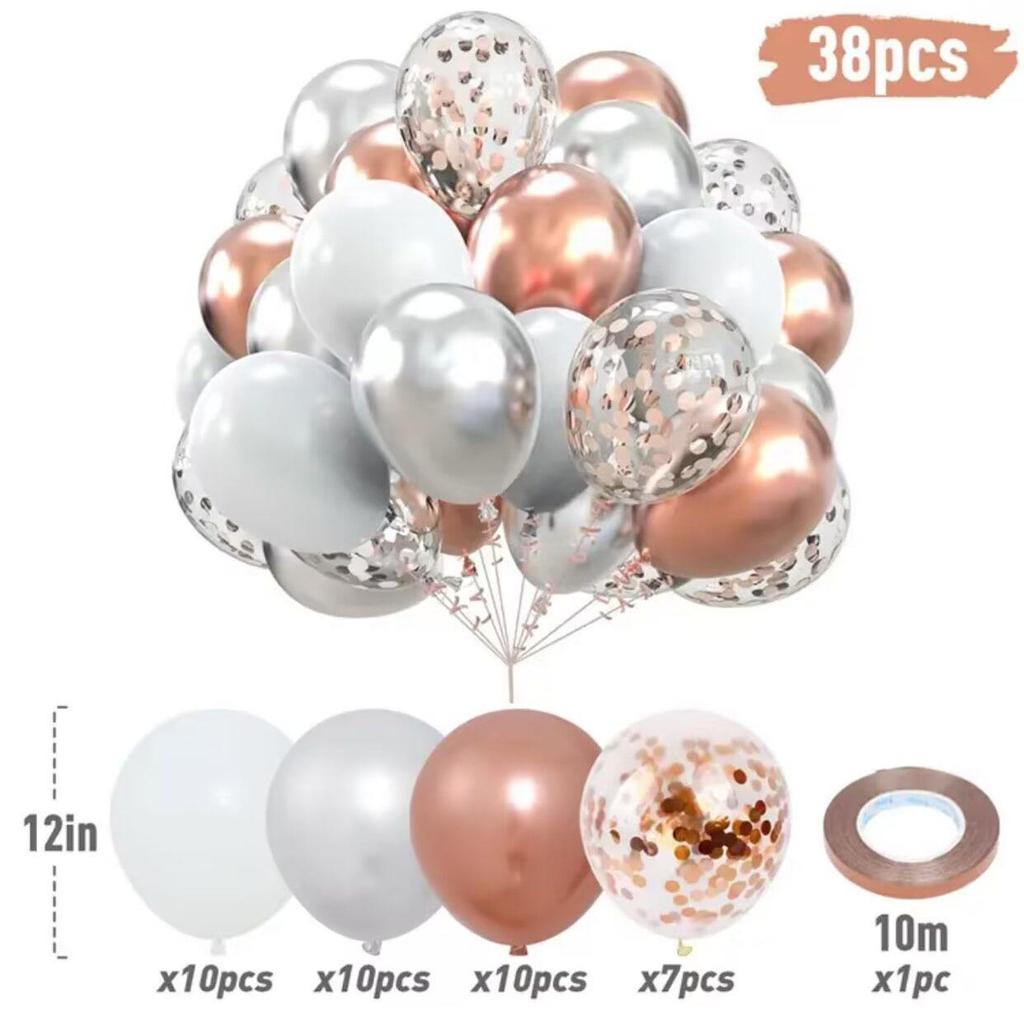 38/50pcs Confetti Latex Balloons Birthday Party Decoration Wedding Decor Baby Shower Globos Clear Air Balloons Valentine'S Day