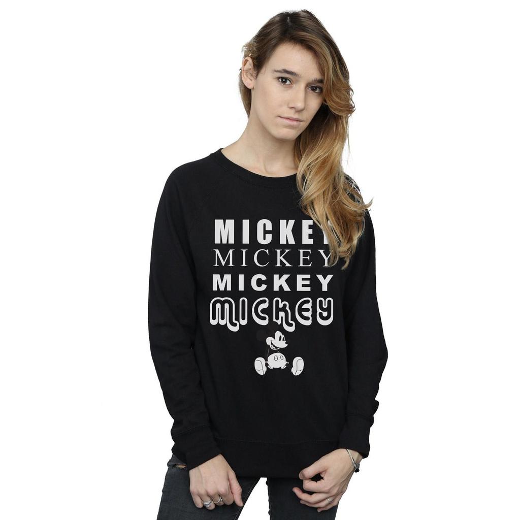 Disney Womens/Ladies Mickey Mouse Sitting Sweatshirt