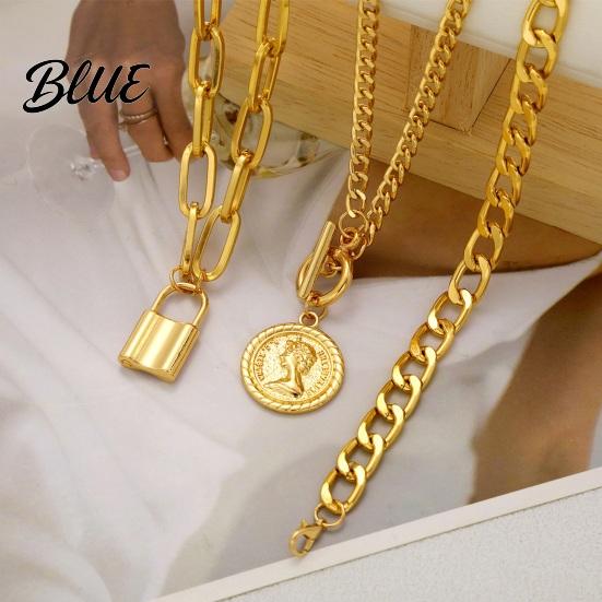 Set de Collar Ajustable 1 Mujeres Color Brillo Pulido Grueso