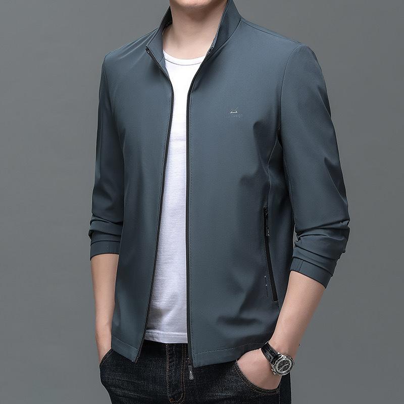 Spring Young Men's Jacket Men's Autumn and Winter New Middle-aged Korean Style Baseball Collar Casual Jacket