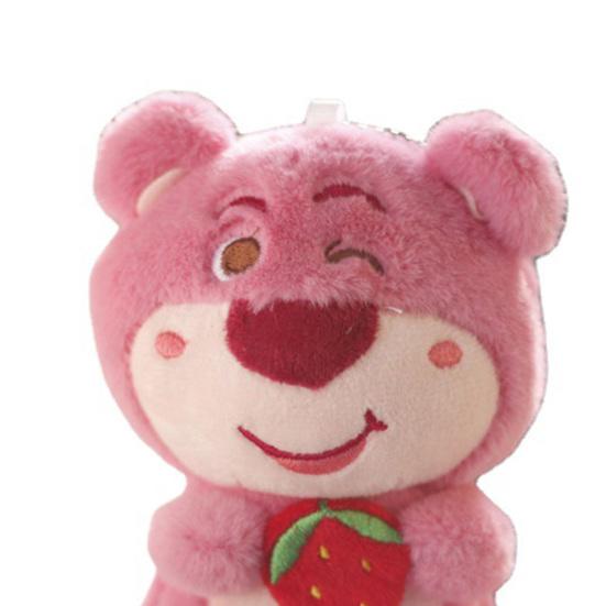 15cm Soft Bear Keychain Pink Color Cute Stuffed Animal Toy Plush Doll Bag Ornament