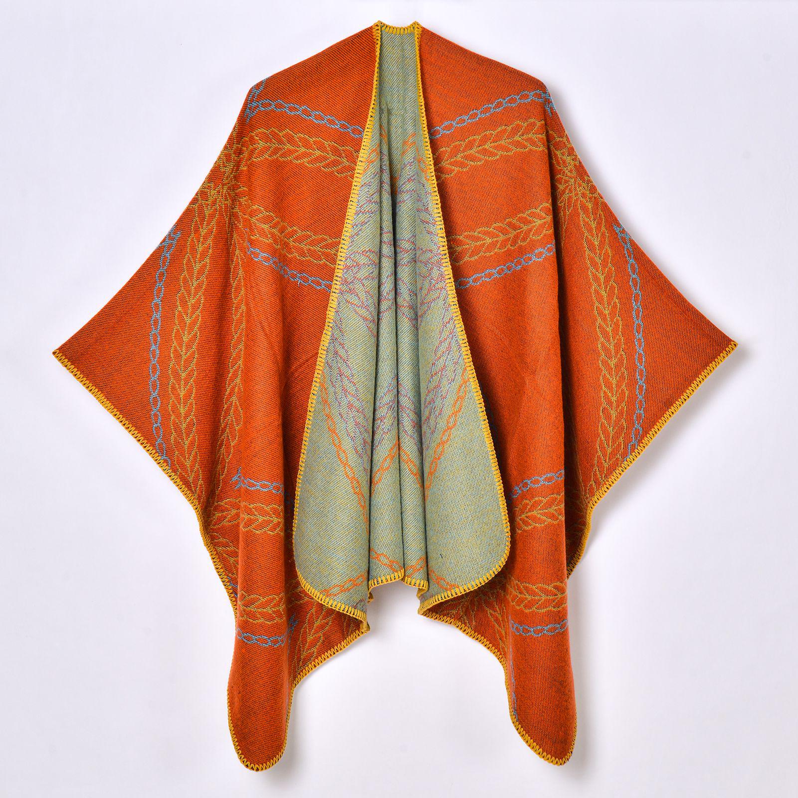 

Женский ретро жаккардовый вязаный кардиган-шаль на осень-зиму 130x150CM