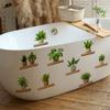 Realistic Potted Green Plant Wall Sticker Self-Adhesive Removable Nature Decor for Bedroom Living Room Home Background Wall