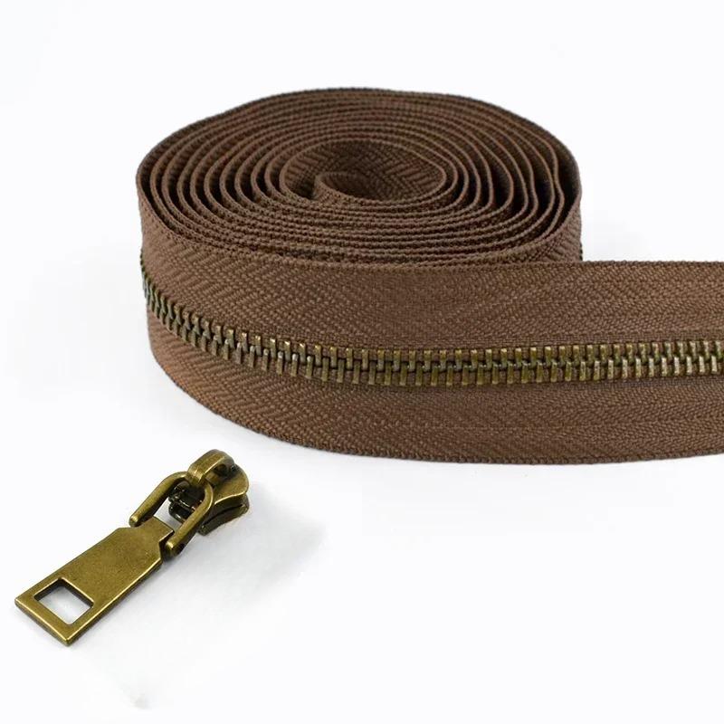 1/2/3/5M Meetee 5# Rollen-Metallreißverschlüsse mit Schiebern Tasche Schuhe Jacke Dekor Verschluss Reißverschluss nach Metern DIY Reparatur Nähzubehör