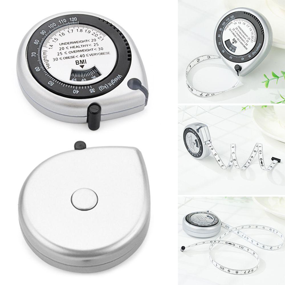 Push-Button Retract Calculator Fitness BMI 150cm Ruler Body Mass Measure Measuring Tape