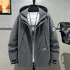 2024 Trendy Plus Size Men's Windbreaker: Casual Loose Workwear for Spring/Autumn