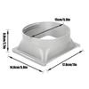 Portable AC Exhaust Hose Connector Square Universal 5.9in Mobile AC Exhaust Hose Adapter For Clockwise Counterclockwise Threads