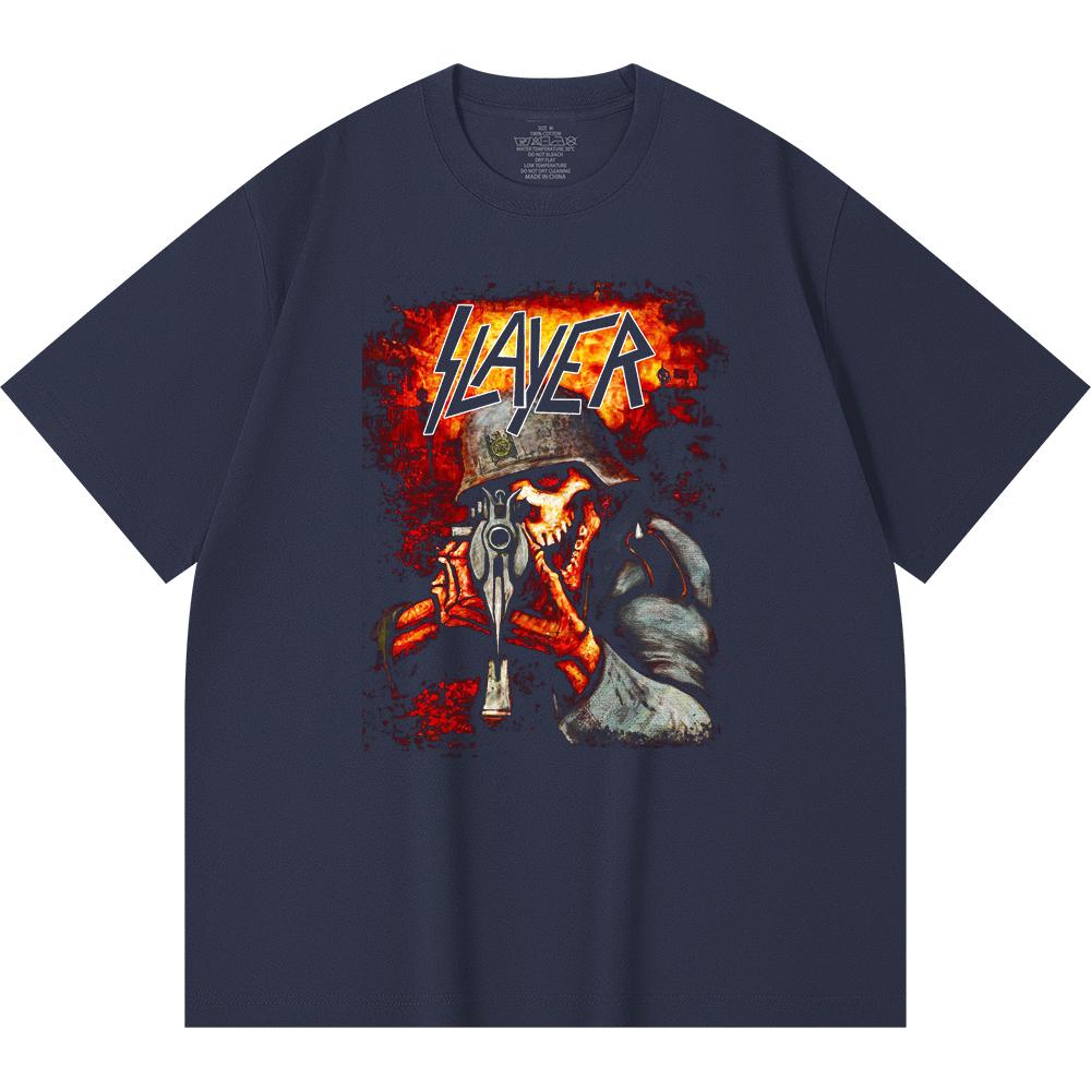230 Gsm 100% Cotton Heavy Metal T-Shirt Rock Band Popular Music Print Unisex Heavy Cotton T Shirt