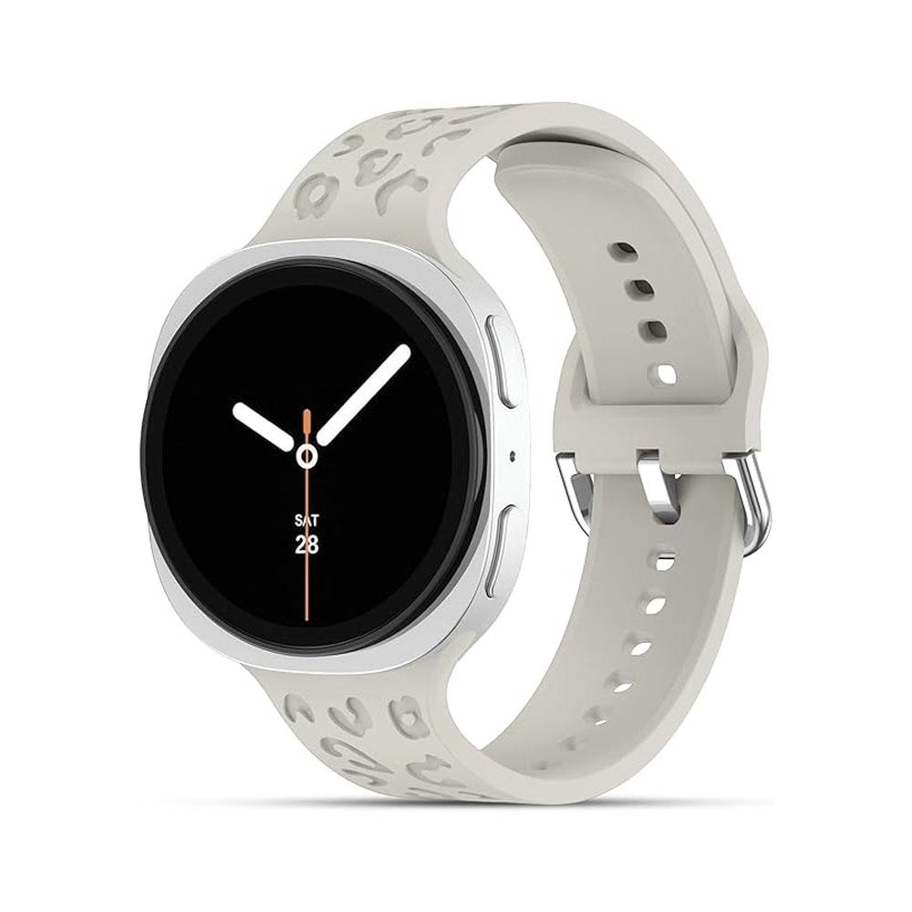Band for Samsung Galaxy watch 8/8 classic 46mm 44mm 40mm Engraved Leopard Wrist Bracelets Correa pulseras Galaxy watch 8 Strap