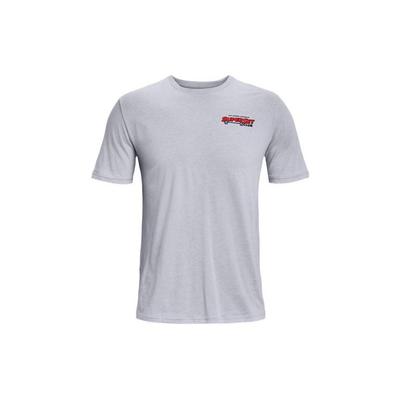 Solid Color Printed Training Loose Fit Crew Neck Short Sleeve T-Shirt Men Tops Gray 1373996-011