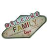 Znak Metalowy Retro Led Welcome Family Forever Light