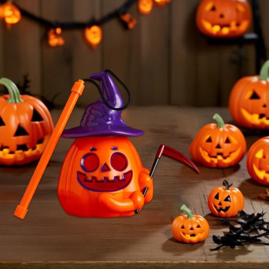 Halloween Pumpkin Lantern LED Lighted Pumpkin Light Decoration Portable Handheld Night Lamp for Halloween Party Decoration