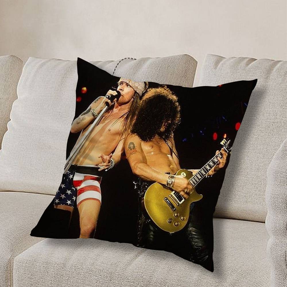 B-Band Guns N Roses Catchy Pillow Case Sofa Living Room Bedroom Headboard Backrest Cushion Square Cushion Nap Time