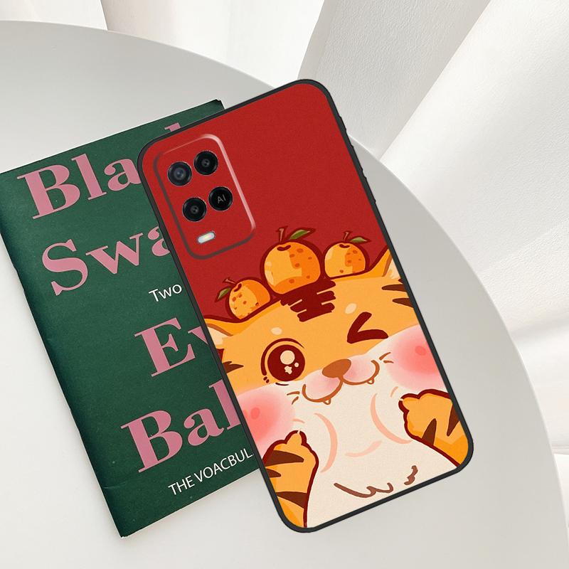 

Забавный Мультяшный Чехол-Тигр Для Oppo A58 A78 A98 A15 A16 A17 A52 A72 A76 A96 A54 A74 A94 A57 A77 A54S A57S Чехол OPPO A79 5G