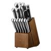 Kitchen Knife Set with Block and Sharpener, 15 Piece German High Carbon Stainless Steel Sharp Knife Set, Kitchen Cutlery with Ergonomic Handle,
